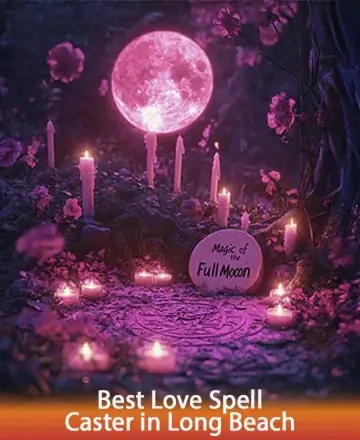 Bask in the serene glow of the full moon, surrounded by softly flickering candles that illuminate a path of tranquility and love. The gentle whispers of the night offer solace and connection, guiding your spirit to a place of peace and understanding. Love spell in Long Beach.