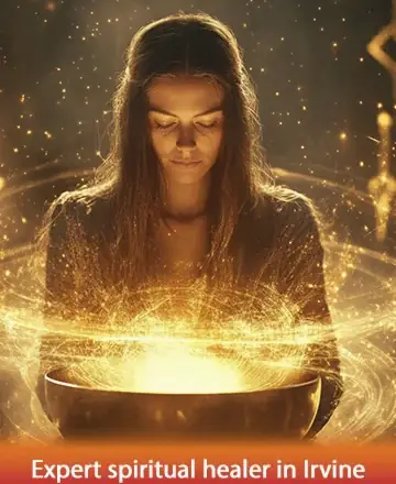 In the serene glow of warm, golden light, a gentle soul embraces a moment of deep connection and tranquility. This comforting presence offers a refuge of peace and understanding, guiding you toward inner balance and harmony. Spiritual healing in Irvine.