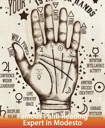 Discover the serene wisdom held within the lines of your palm, guiding you towards inner peace and clarity. Each mark whispers ancient secrets of love, strength, and purpose, inviting you to embrace your true potential. Palm reading in Modesto.
