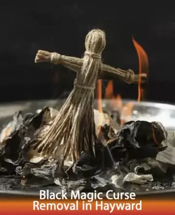 In a serene space filled with gentle warmth, a small figure crafted with care stands amidst softly flickering flames, symbolizing the cleansing of negative energies. The atmosphere invites a sense of peaceful release and renewed hope. Black magic curse removal in Hayward.
