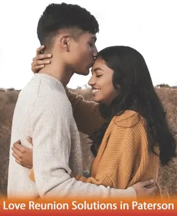 In a serene embrace, a couple finds solace in each other's presence, embodying a tranquil connection that transcends words. Their gentle smiles and tender touch evoke a sense of peace and understanding, nurturing the soul with warmth and love. Love reunion solutions in Paterson.
