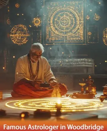 In this serene sanctuary, a wise guide sits in tranquil meditation, surrounded by glowing symbols of ancient wisdom. The soft light and gentle ambiance invite you to explore your inner peace and spiritual journey. Discover comfort and guidance with astrology in Woodbridge.
