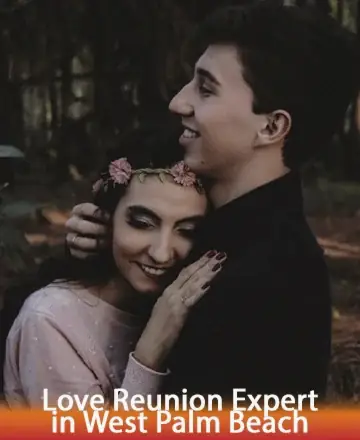 In a serene embrace, two souls find solace in each other’s presence, their smiles softly reflecting the warmth of a love gently nurtured. Surrounded by nature’s quiet beauty, their hearts beat in harmony, symbolizing hope and unity. Love reunion expert in West Palm Beach.