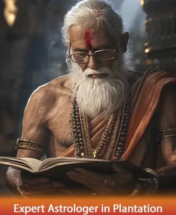 In a serene and sacred space, a wise elder sits in quiet contemplation, a gentle aura of wisdom and tranquility enveloping him. His presence speaks of ancient knowledge and compassionate guidance, offering a comforting embrace to those seeking insight. Expert astrologer in Plantation.