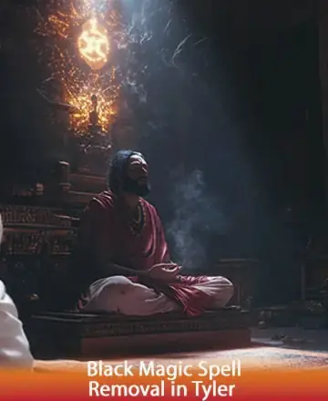 In the serene embrace of soft, golden light, a wise soul sits in tranquil meditation, exuding warmth and gentle guidance. The atmosphere is filled with a profound sense of peace, inviting you to journey inward and find solace. Black magic spell removal in Tyler.