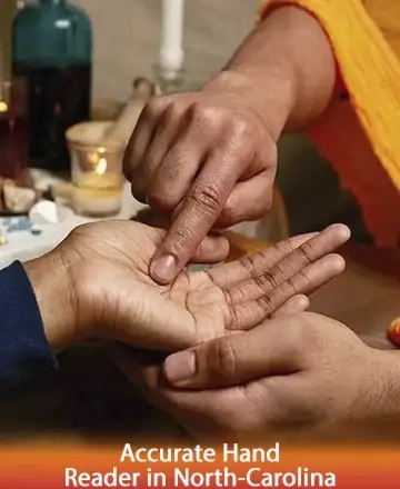 In a serene setting filled with the gentle glow of candlelight, a pair of wise hands delicately trace the lines of another's palm. This intimate moment embodies trust and connection, offering guidance and insight. Palm reading in North Carolina.