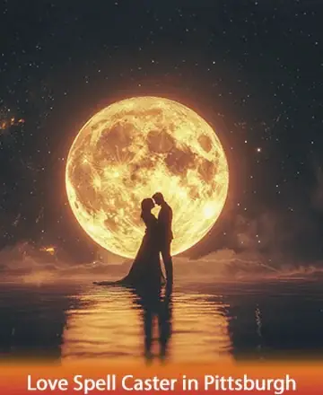 In the gentle glow of a luminous moon, two souls embrace, reflecting a profound connection that transcends the earthly realm. This serene moment whispers of love and unity, a testament to the heart's deepest desires. Love spell caster in Pittsburgh.