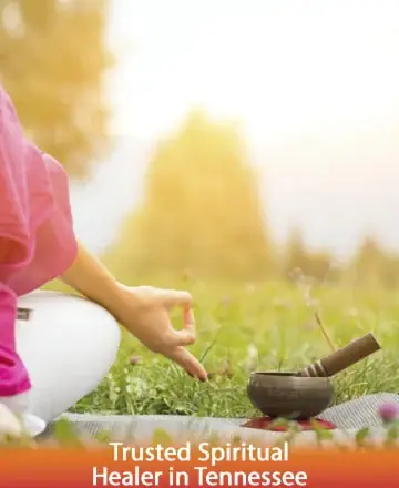 In the gentle embrace of nature's warmth, a serene soul finds solace in meditation. The soft glow of the sun bathes the scene in a golden light, inviting peace and balance. Trusted spiritual healer in Tennessee.