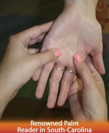 In this serene moment, gentle hands connect with profound wisdom, exploring the lines of destiny and heart. A comforting presence guides you towards insight and clarity, enveloped in warmth and understanding. Palm reading in South Carolina.