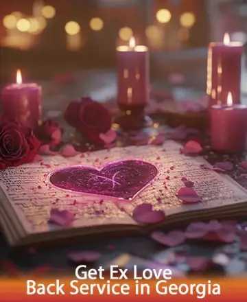 In the gentle glow of candlelight, a heartfelt ambiance unfolds with petals and symbols of love, inviting serenity and reflection. This sacred space whispers stories of rekindled connections and cherished memories, embracing you with warmth and understanding. Reconnect with love in Georgia.