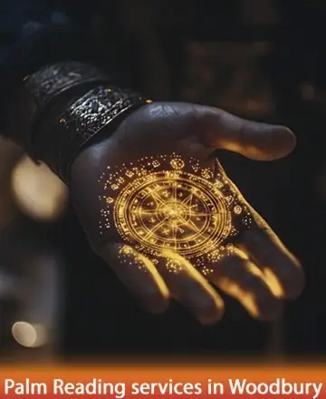 In the gentle glow of a hand extended in trust, ancient symbols dance with light, offering a serene invitation to explore your life's path. Embrace the warmth of understanding and wisdom that guides you forward. Palm reading services in Woodbury.
