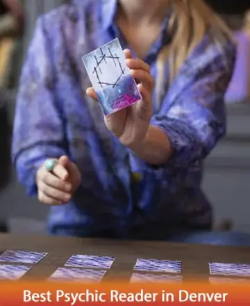 In a tranquil setting, a gentle hand holds a beautifully illustrated card, inviting you into a world of introspection and clarity. The serene ambiance promises wisdom and understanding, guiding you gently on your journey of self-discovery. Best psychic reader in Denver.