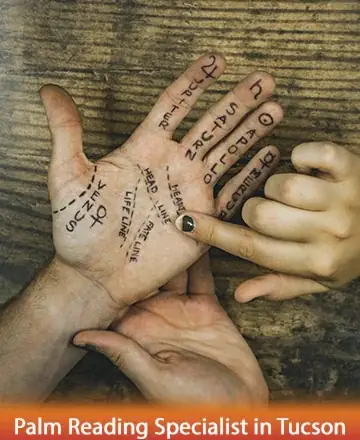 In a serene setting, gentle hands trace the lines of destiny, offering insights and comfort. The touch is soft, filled with ancient wisdom and a promise of guidance. Trust unfolds like a warm embrace, leading you to clarity and peace. Palm reading specialist in Tucson.