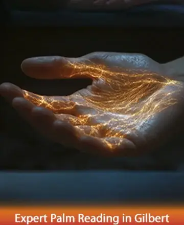 In the gentle glow of a hand, warm light weaves a tapestry of stories and possibilities. This serene image invites you to explore the depths of your soul with trust and wisdom. Discover the path to inner peace with expert palm reading in Gilbert.