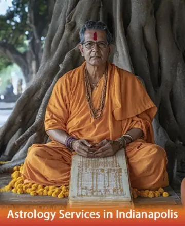 In the serene embrace of nature, a wise soul sits in peaceful contemplation, clad in warm, flowing robes. Surrounded by ancient wisdom, he exudes a gentle aura of trust and enlightenment, offering guidance and solace. Astrology services in Indianapolis.