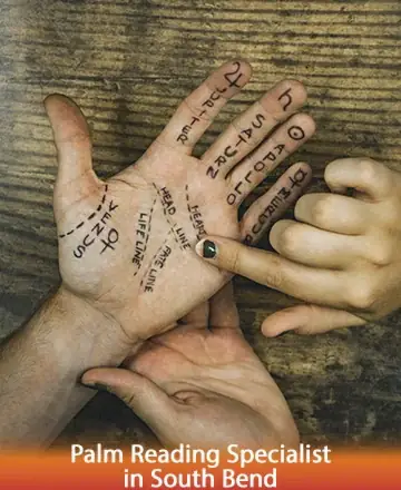 In the gentle embrace of understanding, a hand is softly traced by another, each line revealing a story waiting to be told. This moment of connection captures the essence of guidance and self-discovery. Palm reading specialist in South Bend.