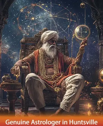 In a celestial embrace of ancient wisdom and serene strength, a wise figure sits gracefully amidst the cosmos, exuding a gentle aura of peace and guidance. His presence invites trust and introspection, offering a comforting path to inner clarity. Genuine astrologer in Huntsville.