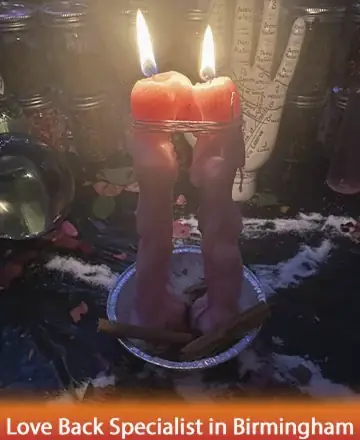 In the tranquil glow of intertwined candles, a gentle warmth envelops the space, inviting peace and reflection. This serene setting whispers of deep connections and renewed bonds, offering a comforting embrace for the soul. Love back specialist in Birmingham.