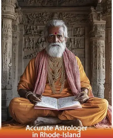 In a serene sanctuary adorned with intricate carvings, a wise sage sits in peaceful contemplation. His gentle gaze and tranquil presence exude warmth and wisdom, inviting you into a space of trust and spiritual guidance. Accurate astrologer in Rhode Island.
