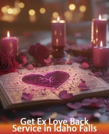 In the serene glow of gentle candlelight, an open book adorned with rose petals and a shimmering heart creates a sanctuary of warmth and healing. This tranquil setting invites deep reflection and rekindles hope, fostering connections of the heart. Get ex love back Idaho Falls.