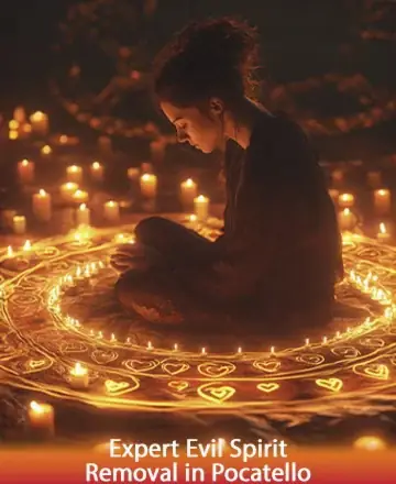 In a serene circle of flickering candles, a soul finds solace and strength. The warm glow creates a sanctuary of peace, inviting tranquility and deep reflection. Embrace the gentle guidance and wisdom that surrounds you in this sacred space. Expert evil spirit removal in Pocatello.