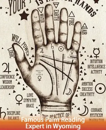 In this beautifully illustrated palmistry guide, the intricate lines and symbols invite you to explore the depths of self-discovery. Each detail exudes wisdom and insight, offering a gentle path to understanding your true essence. Palm reading in Wyoming.