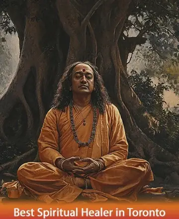In the serene embrace of nature, a wise figure sits with tranquil grace, embodying peace and profound wisdom. His presence radiates warmth and gentle assurance, inviting you to explore the depths of your soul and find harmony. Spiritual guidance in Toronto.
