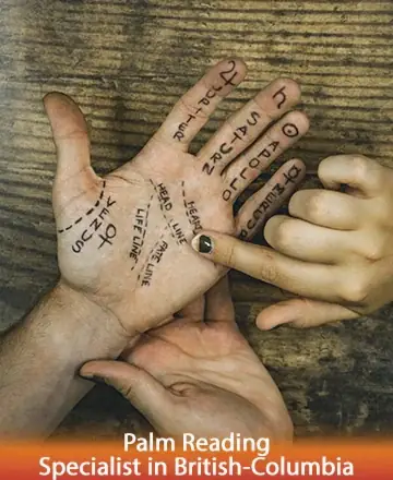 In a serene moment of connection, gentle hands trace the timeless lines of destiny etched upon a palm. This tender exchange invites clarity and insight, offering a warm embrace of understanding and guidance. Palm reading specialist in British Columbia.