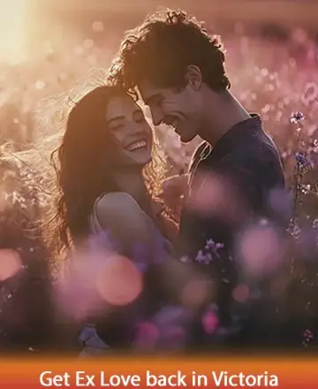 In a field bathed in the gentle glow of twilight, a couple shares a moment of pure joy, surrounded by blooming flowers. Their laughter is a melody of hope and connection, creating a sanctuary of warmth and love. Get ex love back in Victoria.