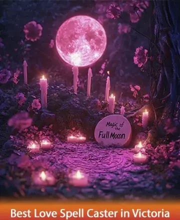 In a serene garden bathed in the gentle glow of a full moon, candles flicker softly, casting a warm embrace over the tranquil scene. Surrounded by delicate blooms, this sacred space invites reflection and connection. Magic of the full moon in Victoria.