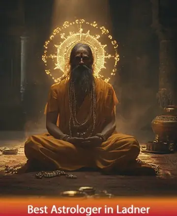 In a serene, softly lit sanctuary, a wise spiritual guide sits in deep meditation, enveloped in a radiant aura of peace and tranquility. His presence exudes warmth and timeless wisdom, inviting you to journey inward. Best astrologer in Ladner.