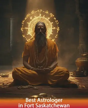 In a serene atmosphere, a wise sage sits gracefully in meditation, radiating tranquility and inner peace. His presence is a warm embrace, inviting you to find solace and spiritual guidance. Trust in his gentle wisdom. Best astrologer in Fort Saskatchewan.