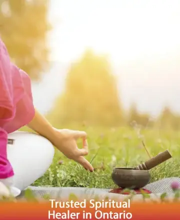 In the serene embrace of nature, a gentle soul finds tranquility, enveloped by the soft glow of sunlight. The soothing scent of incense rises, inviting peace and reflection. This moment of stillness offers a path to inner calm and balance. Trusted spiritual healer in Ontario.