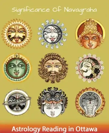 Discover the serene beauty of the Navagrahas, each symbol offering a unique embrace of cosmic harmony and wisdom. These celestial guides gently illuminate your path, fostering peace and balance in your journey. Experience their profound impact through an astrology reading in Ottawa.