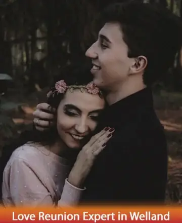 In a serene embrace beneath the gentle canopy of the forest, two souls find solace and warmth in each other’s presence. Their smiles reflect a deep connection, enveloped in love's tender whispers. Love reunion expert in Welland.