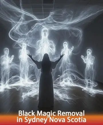 In this serene image, ethereal figures gracefully surround a solitary figure bathed in soft, luminous light. Their presence evokes a sense of peace and gentle guidance, offering comfort and wisdom. Embrace the journey towards harmony and healing. Black magic removal in Sydney Nova Scotia.