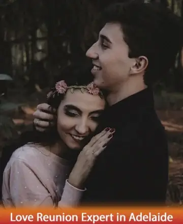 In the gentle embrace of nature's serenity, a couple shares a heartfelt moment of connection and warmth. Their smiles radiate pure joy and understanding, embodying the essence of love and harmony. Together, they find solace and peace. Love reunion expert in Adelaide.