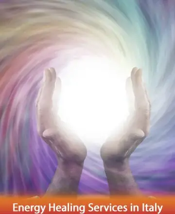 In the gentle embrace of ethereal light, healing hands radiate warmth and serenity. A soothing spectrum swirls around, inviting peace and rejuvenation. This image captures the essence of spiritual harmony and guidance, offering a comforting path to inner balance. Energy healing services in Italy.