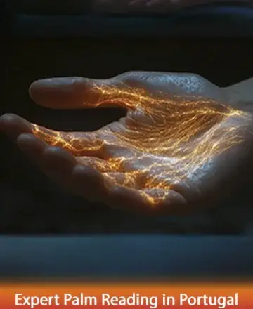 In the gentle glow of a palm illuminated with serene energy, one can feel the quiet whispers of wisdom and tranquility. This image invites you to a journey of self-discovery and inner peace, cradled in warmth and understanding. Expert palm reading in Portugal.