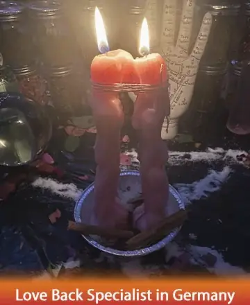 In the gentle glow of intertwined candles, a sense of unity and harmony fills the space, embracing the heart with warmth and hope. Surrounded by symbols of love and tranquility, this scene invites a journey toward healing and togetherness. Love back specialist in Germany.